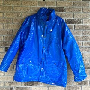 Vintage Duck Bay heavy duty flannel lined rain coat-size XL.